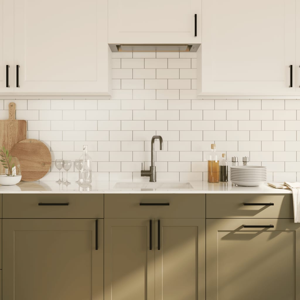 Handvatten 20 st 128 mm roestvrij staal zwart is nu te koop bij PeponiXL, paradijselijk wonen!