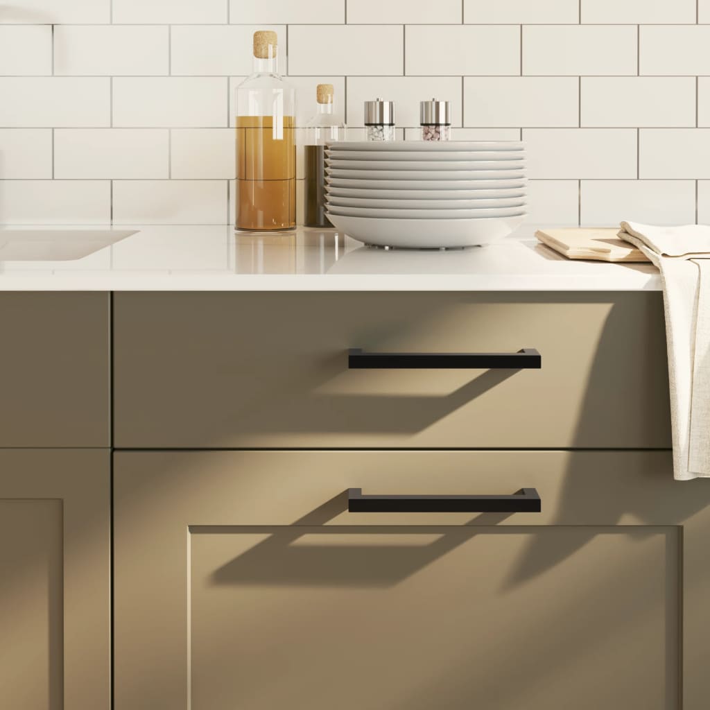 Handvatten 20 st 128 mm roestvrij staal zwart is nu te koop bij PeponiXL, paradijselijk wonen!