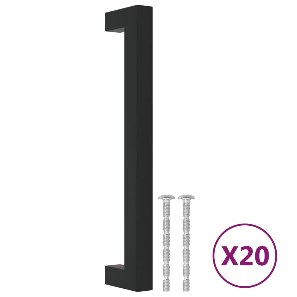 Handvatten 20 st 160 mm roestvrij staal zwart is nu te koop bij PeponiXL, paradijselijk wonen!
