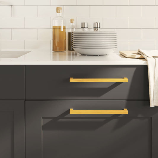 Handvatten 10 st 224 mm roestvrij staal goudkleurig is nu te koop bij PeponiXL, paradijselijk wonen!