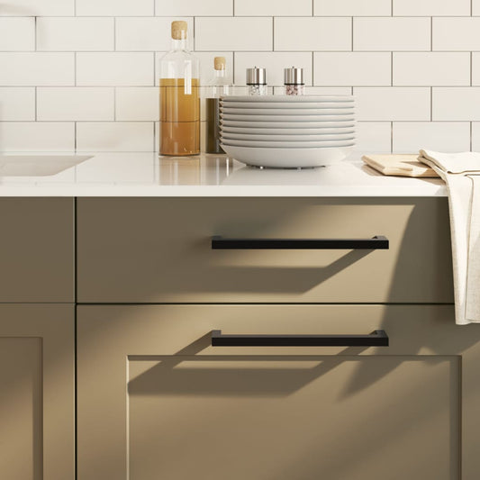 Handvatten 10 st 224 mm roestvrij staal zwart is nu te koop bij PeponiXL, paradijselijk wonen!