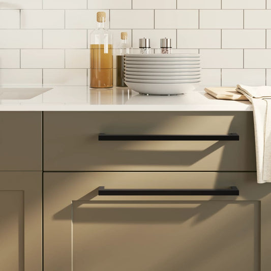 Handvatten 10 st 320 mm roestvrij staal zwart is nu te koop bij PeponiXL, paradijselijk wonen!