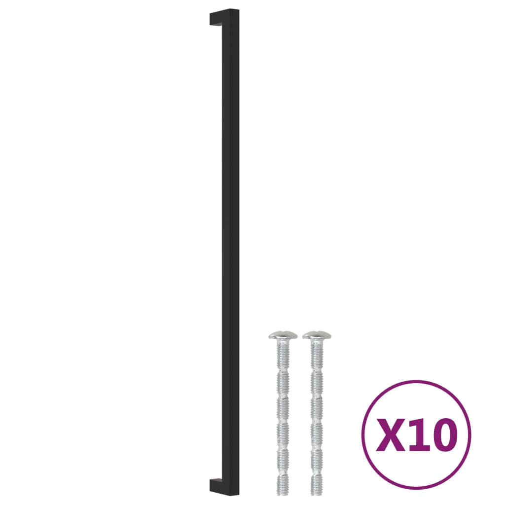Handvatten 10 st 480 mm roestvrij staal zwart is nu te koop bij PeponiXL, paradijselijk wonen!
