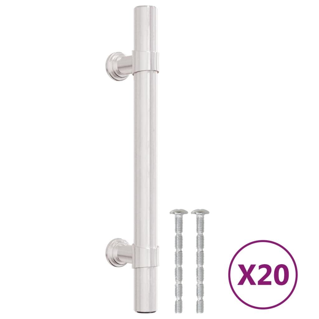 Handvatten 20 st 96 mm roestvrij staal zilverkleurig is nu te koop bij PeponiXL, paradijselijk wonen!
