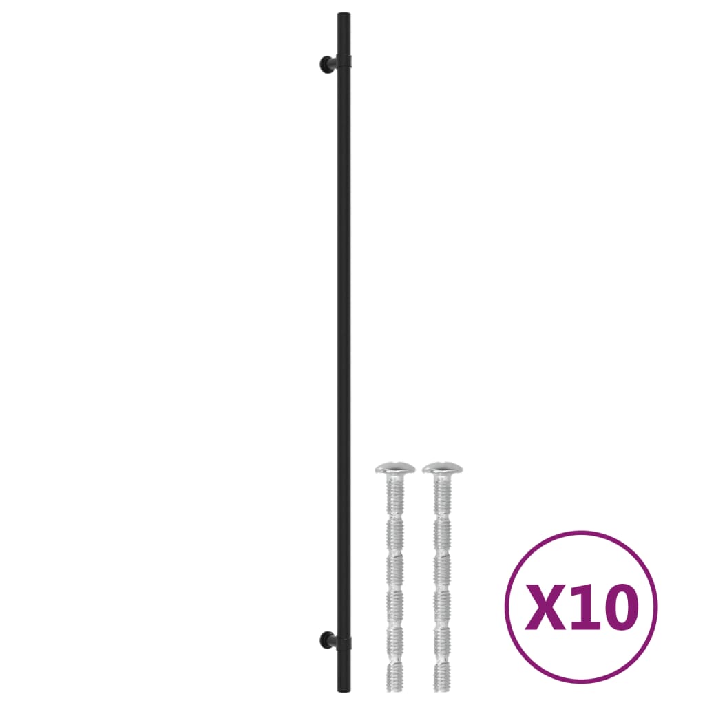 Handvatten 10 st 480 mm roestvrij staal zwart is nu te koop bij PeponiXL, paradijselijk wonen!