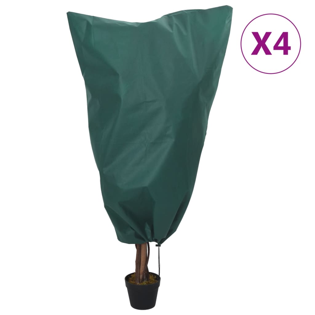 Plantenhoezen met trekkoord 4 st 70 g/m² 0,8x1,2 m is nu te koop bij PeponiXL, paradijselijk wonen!