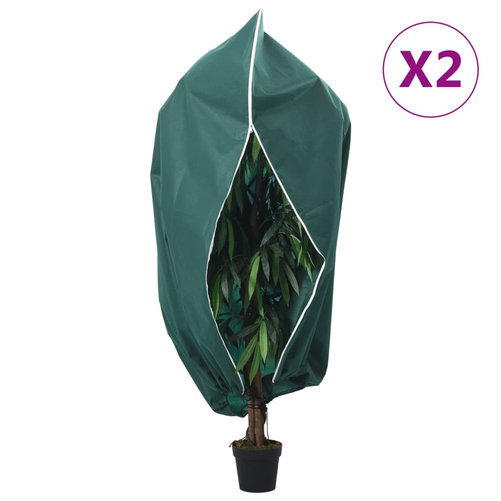Plantenhoezen met ritssluiting 2 st 70 g/m² 1,55x1,55 m is nu te koop bij PeponiXL, paradijselijk wonen!