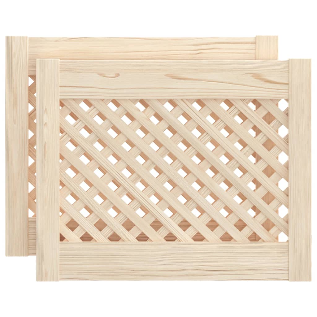 Kastdeuren met latwerk 2 st 49,5x39,5 cm massief grenenhout is nu te koop bij PeponiXL, paradijselijk wonen!