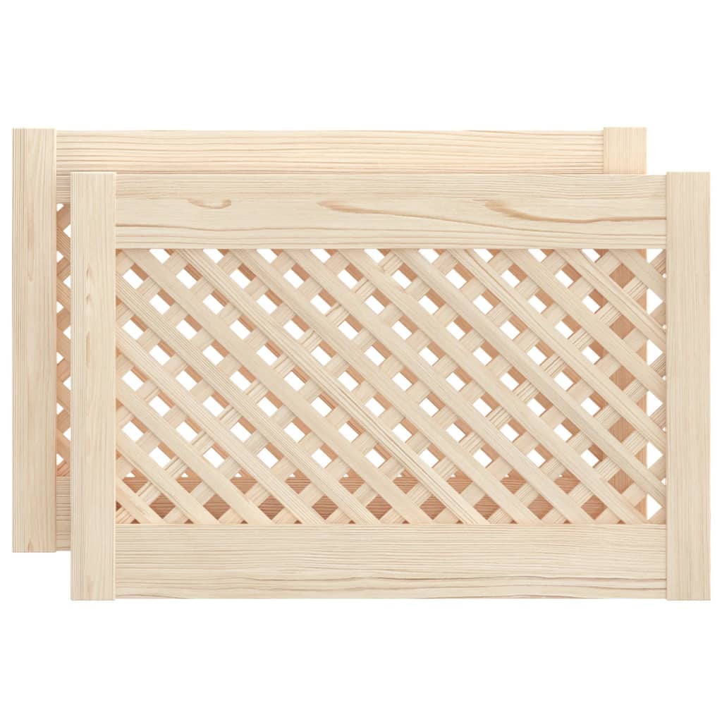Kastdeuren met latwerk 2 st 59,5x39,5 cm massief grenenhout is nu te koop bij PeponiXL, paradijselijk wonen!