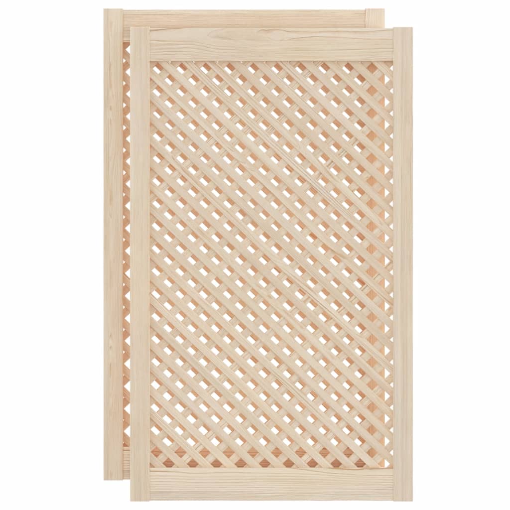 Kastdeuren met latwerk 2 st 59,5x99 cm massief grenenhout is nu te koop bij PeponiXL, paradijselijk wonen!