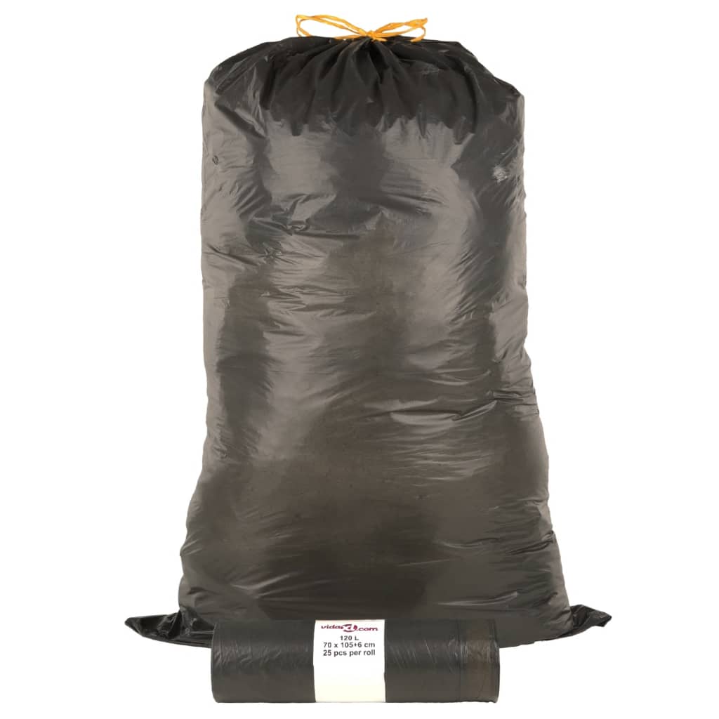 Vuilniszakken met trekkoorden 250 st 120 l zwart is nu te koop bij PeponiXL, paradijselijk wonen!