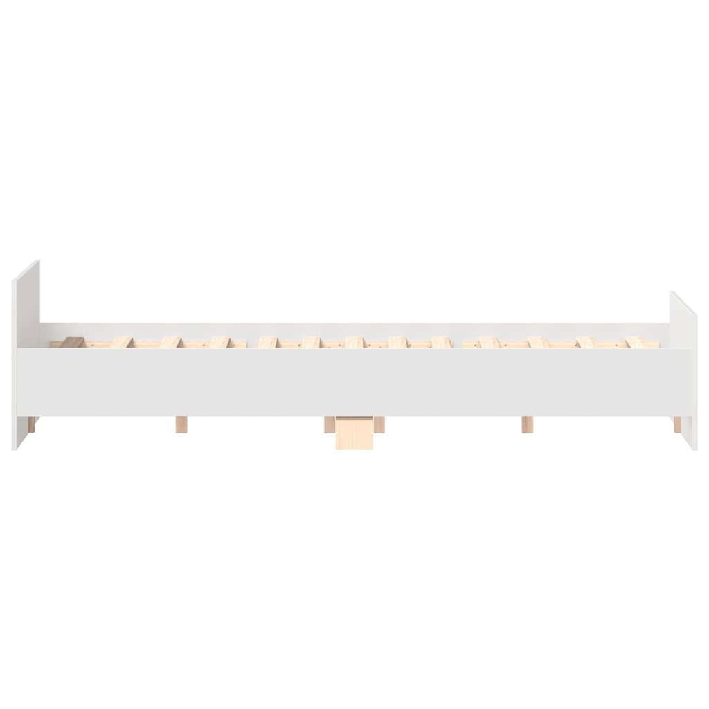 Bedframe met hoofd- en voeteneinde wit 140x200 cm is nu te koop bij PeponiXL, paradijselijk wonen!