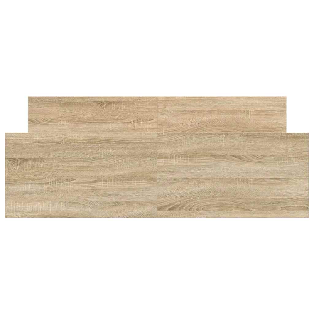 Bedframe met hoofd- en voeteneinde sonoma eikenkleur 140x200 cm is nu te koop bij PeponiXL, paradijselijk wonen!