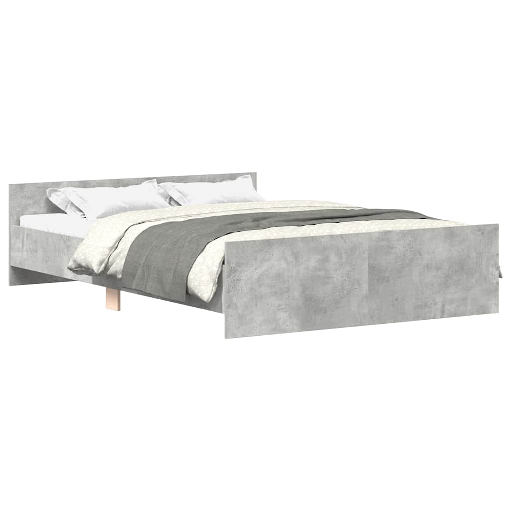 Bedframe met hoofd- en voeteneinde betongrijs 140x200 cm is nu te koop bij PeponiXL, paradijselijk wonen!