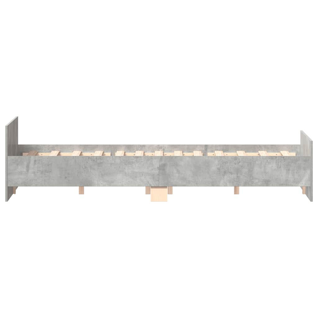 Bedframe met hoofd- en voeteneinde betongrijs 140x200 cm is nu te koop bij PeponiXL, paradijselijk wonen!