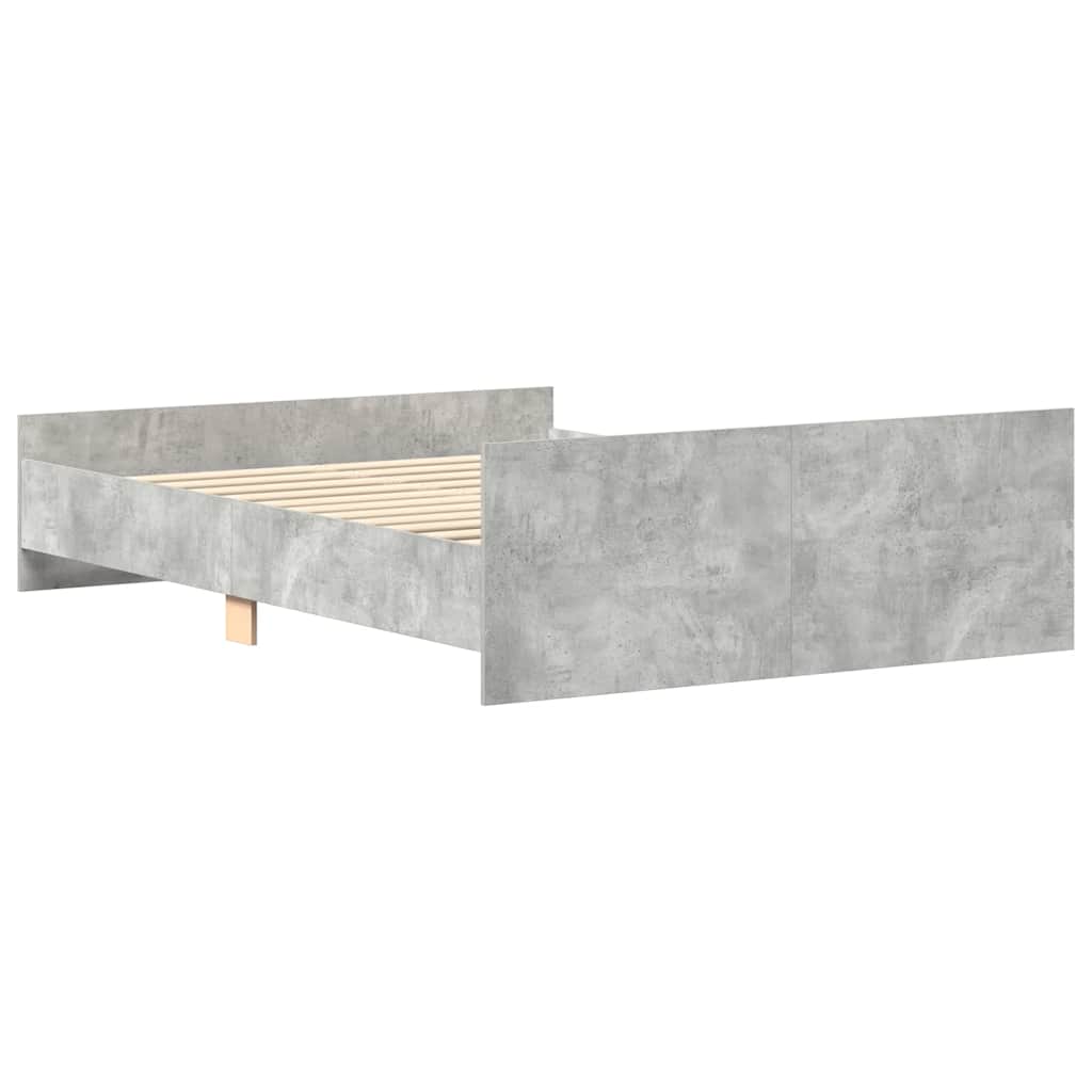 Bedframe met hoofd- en voeteneinde betongrijs 140x200 cm is nu te koop bij PeponiXL, paradijselijk wonen!