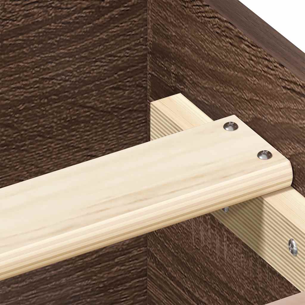 Bedframe hoofd- en voeteneinde bruin eikenkleur 140x200 cm is nu te koop bij PeponiXL, paradijselijk wonen!