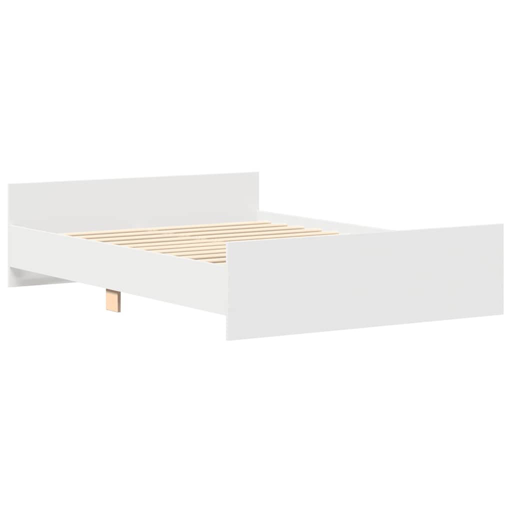 Bedframe met hoofd- en voeteneinde wit 150x200 cm is nu te koop bij PeponiXL, paradijselijk wonen!