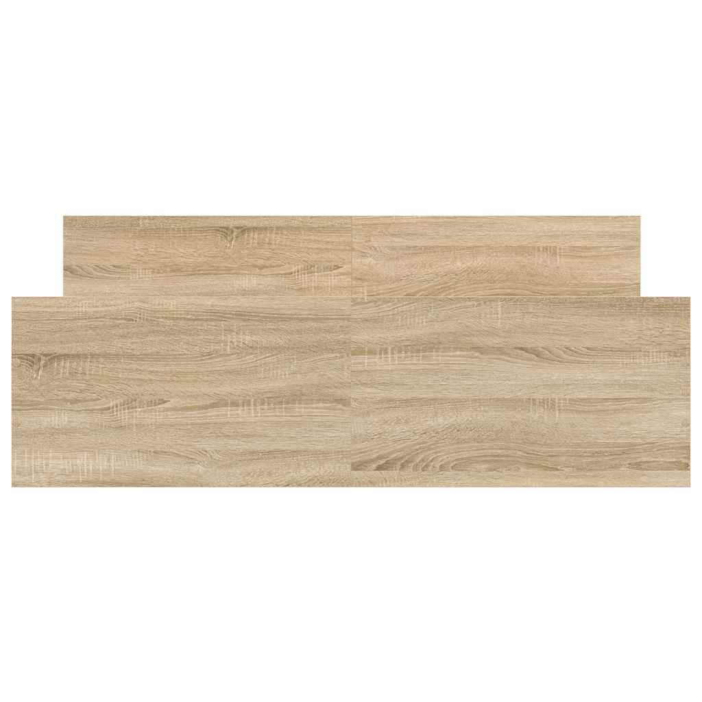 Bedframe met hoofd- en voeteneinde sonoma eikenkleur 150x200 cm is nu te koop bij PeponiXL, paradijselijk wonen!