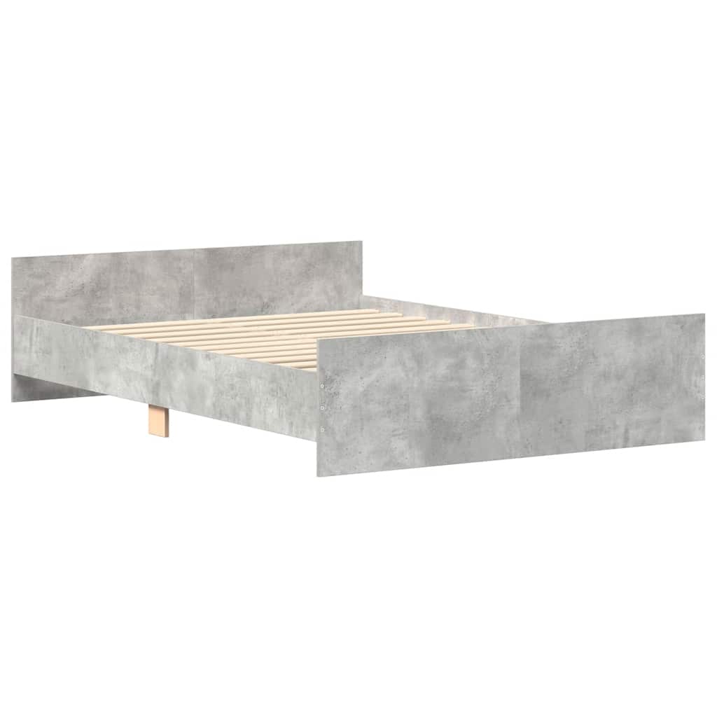 Bedframe met hoofd- en voeteneinde betongrijs 150x200 cm is nu te koop bij PeponiXL, paradijselijk wonen!