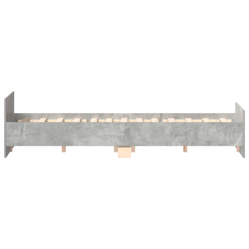 Bedframe met hoofd- en voeteneinde betongrijs 150x200 cm is nu te koop bij PeponiXL, paradijselijk wonen!