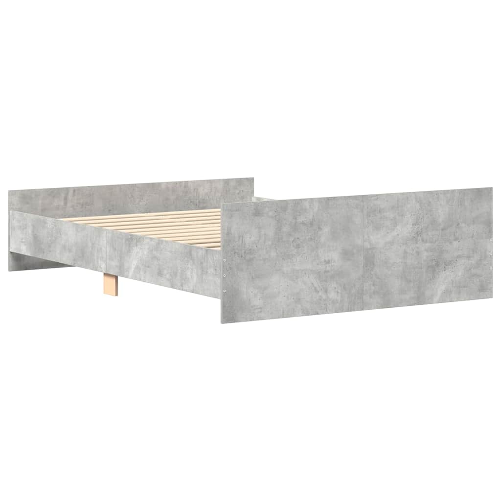 Bedframe met hoofd- en voeteneinde betongrijs 150x200 cm is nu te koop bij PeponiXL, paradijselijk wonen!