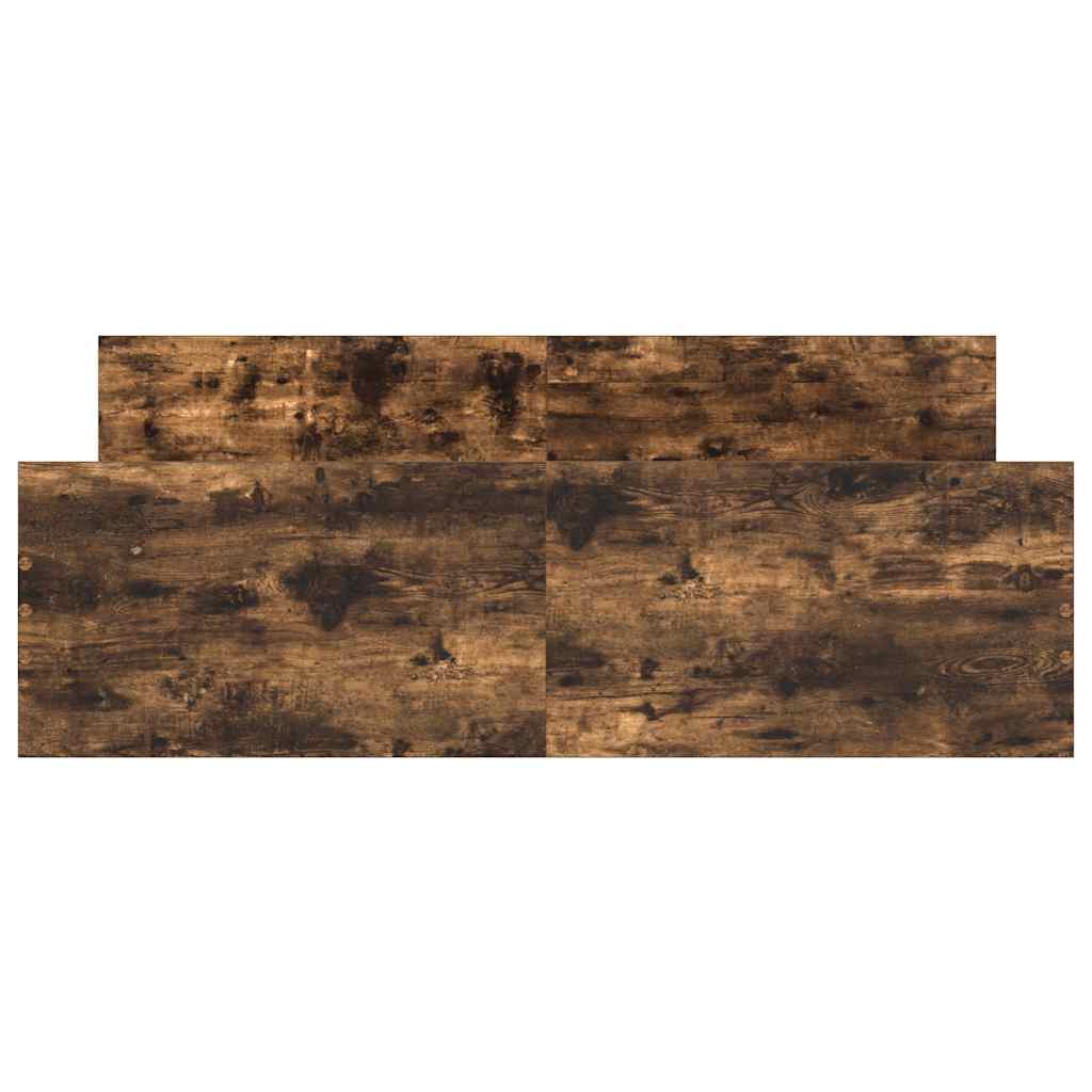 Bedframe met hoofd- en voeteneinde gerookt eiken 150x200 cm is nu te koop bij PeponiXL, paradijselijk wonen!