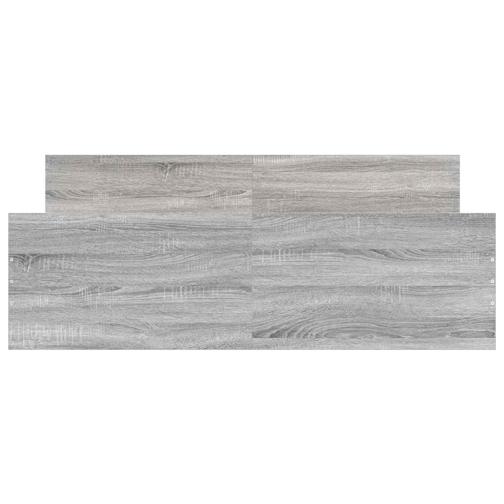 Bedframe met hoofd- en voeteneinde grijs sonoma 150x200 cm is nu te koop bij PeponiXL, paradijselijk wonen!