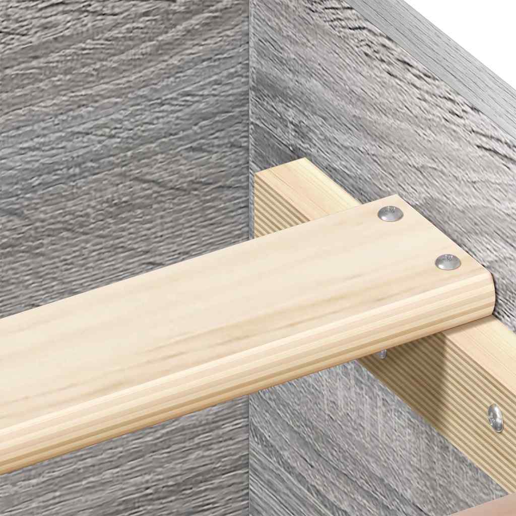 Bedframe met hoofd- en voeteneinde grijs sonoma 150x200 cm is nu te koop bij PeponiXL, paradijselijk wonen!