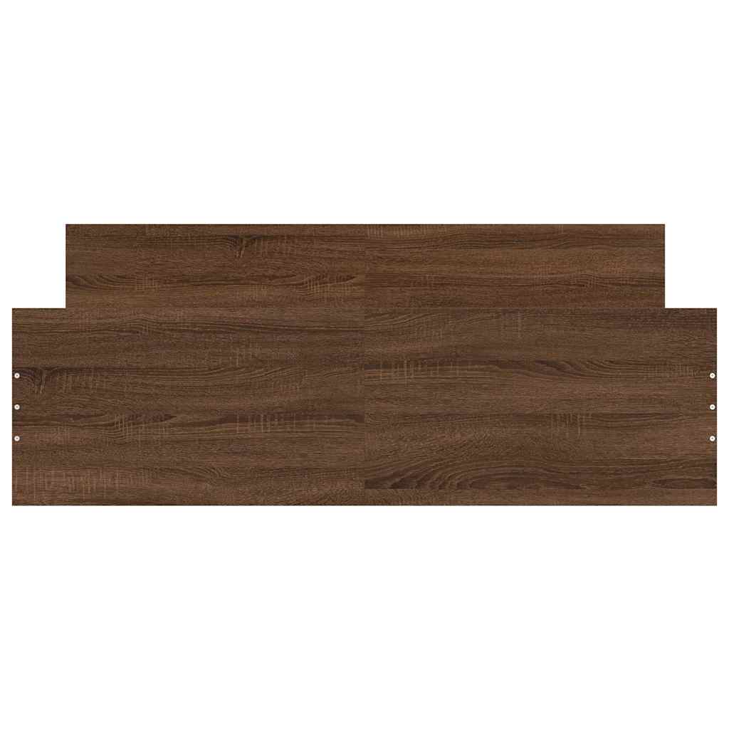 Bedframe hoofd- en voeteneinde bruin eikenkleur 150x200 cm is nu te koop bij PeponiXL, paradijselijk wonen!