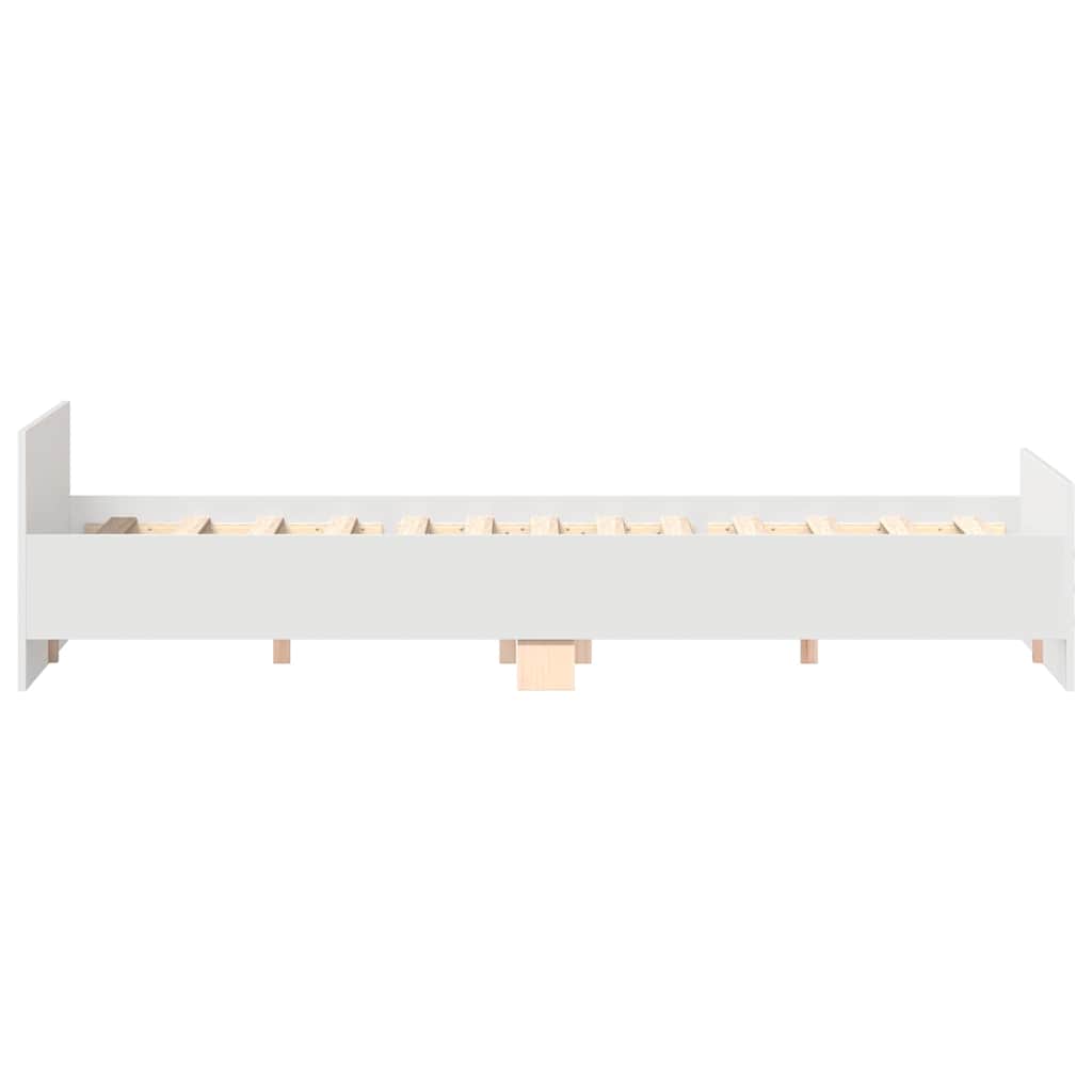 Bedframe met hoofd- en voeteneinde wit 160x200 cm is nu te koop bij PeponiXL, paradijselijk wonen!
