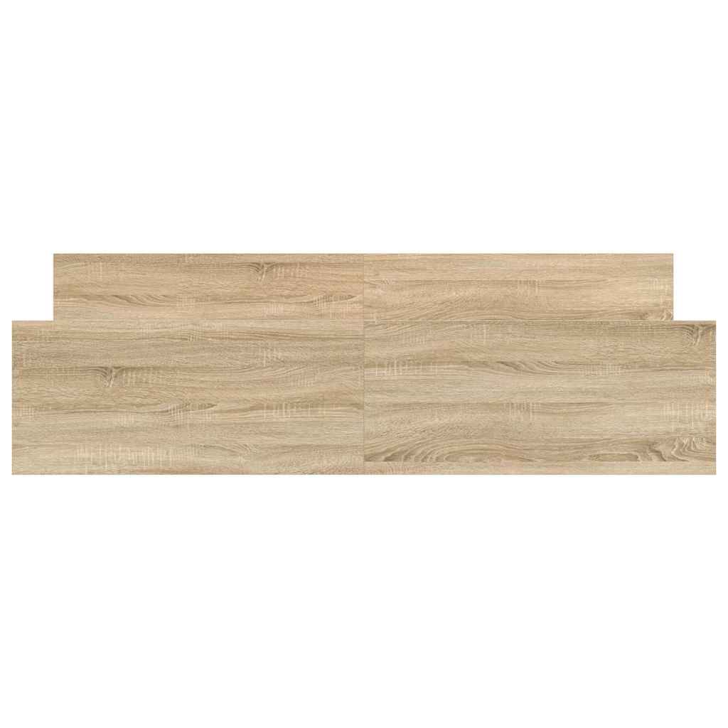 Bedframe met hoofd- en voeteneinde sonoma eikenkleur 160x200 cm is nu te koop bij PeponiXL, paradijselijk wonen!