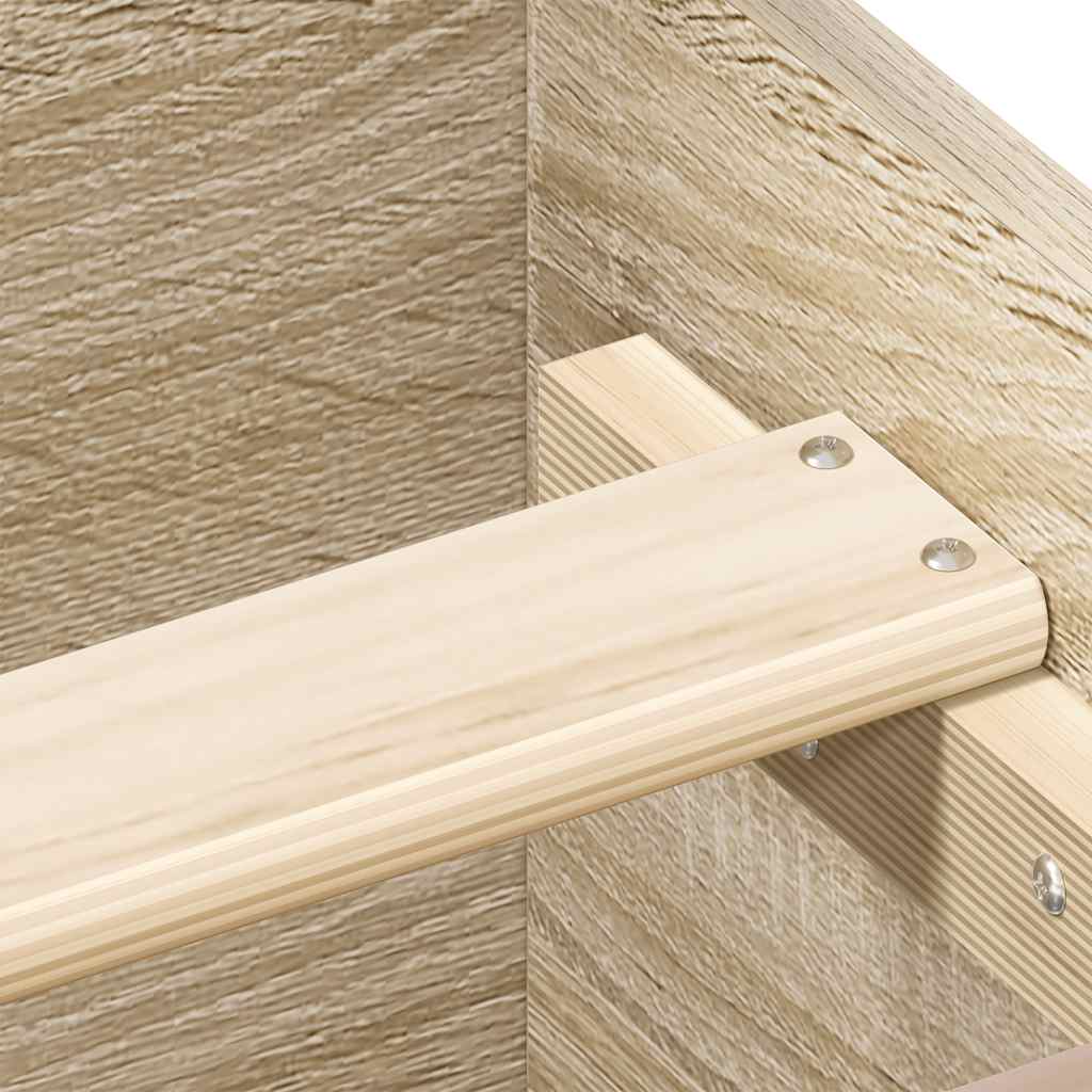 Bedframe met hoofd- en voeteneinde sonoma eikenkleur 160x200 cm is nu te koop bij PeponiXL, paradijselijk wonen!