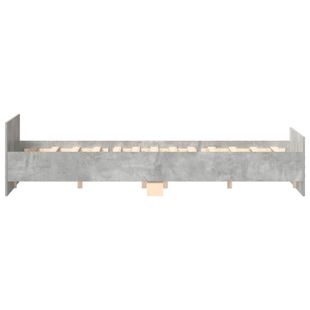 Bedframe met hoofd- en voeteneinde betongrijs 160x200 cm is nu te koop bij PeponiXL, paradijselijk wonen!