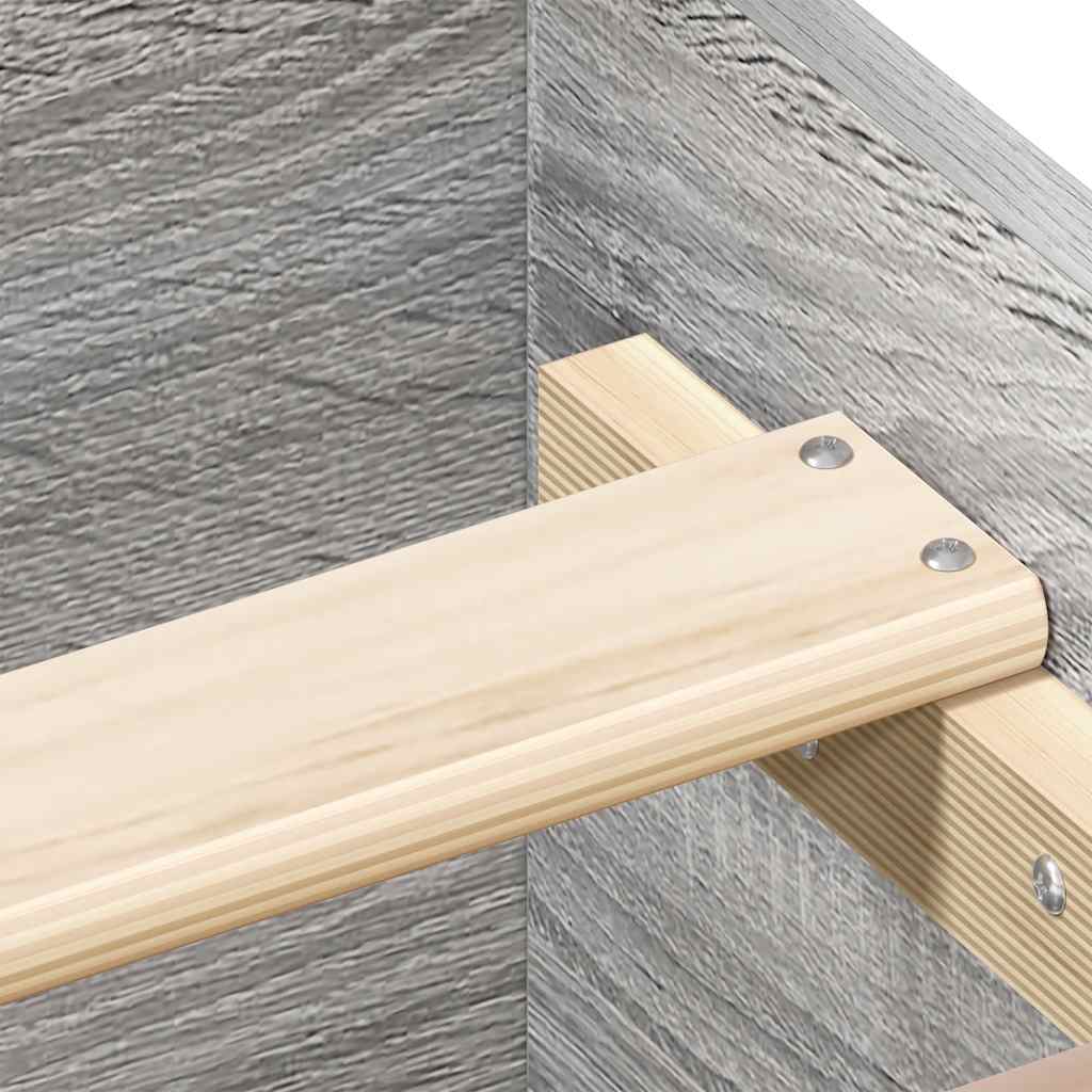 Bedframe met hoofd- en voeteneinde grijs sonoma 160x200 cm is nu te koop bij PeponiXL, paradijselijk wonen!