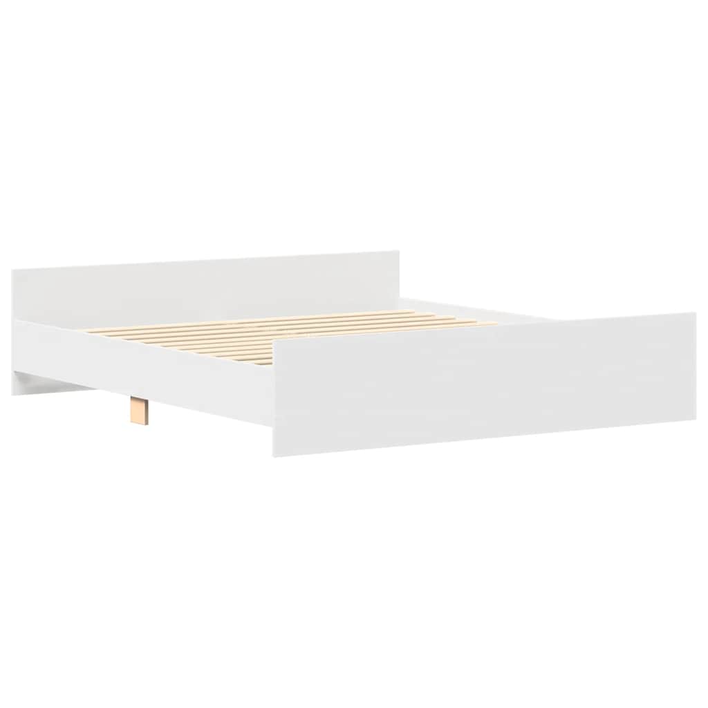 Bedframe met hoofd- en voeteneinde wit 180x200 cm is nu te koop bij PeponiXL, paradijselijk wonen!