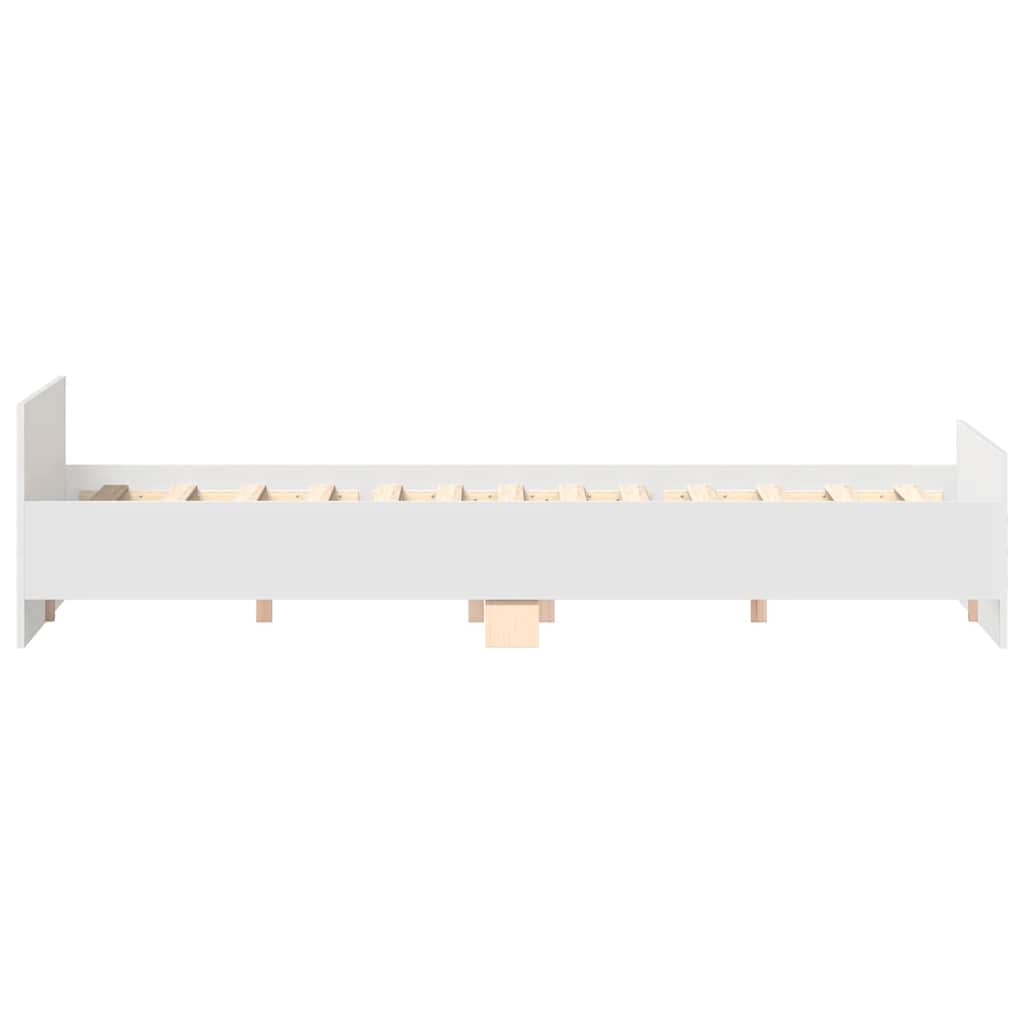 Bedframe met hoofd- en voeteneinde wit 180x200 cm is nu te koop bij PeponiXL, paradijselijk wonen!