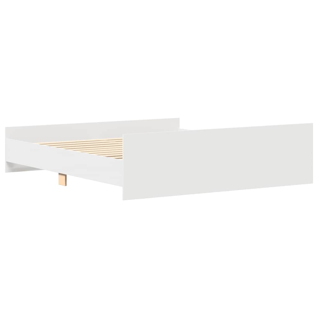 Bedframe met hoofd- en voeteneinde wit 180x200 cm is nu te koop bij PeponiXL, paradijselijk wonen!