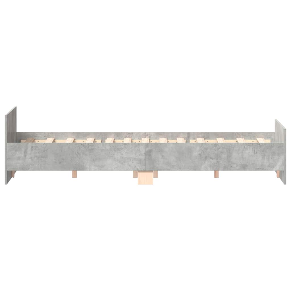Bedframe met hoofd- en voeteneinde betongrijs 135x190 cm is nu te koop bij PeponiXL, paradijselijk wonen!