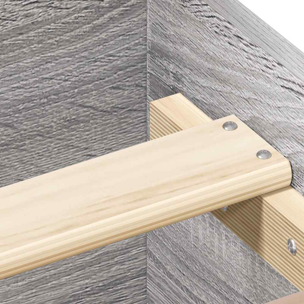 Bedframe met hoofd- en voeteneinde grijs sonoma 135x190 cm is nu te koop bij PeponiXL, paradijselijk wonen!
