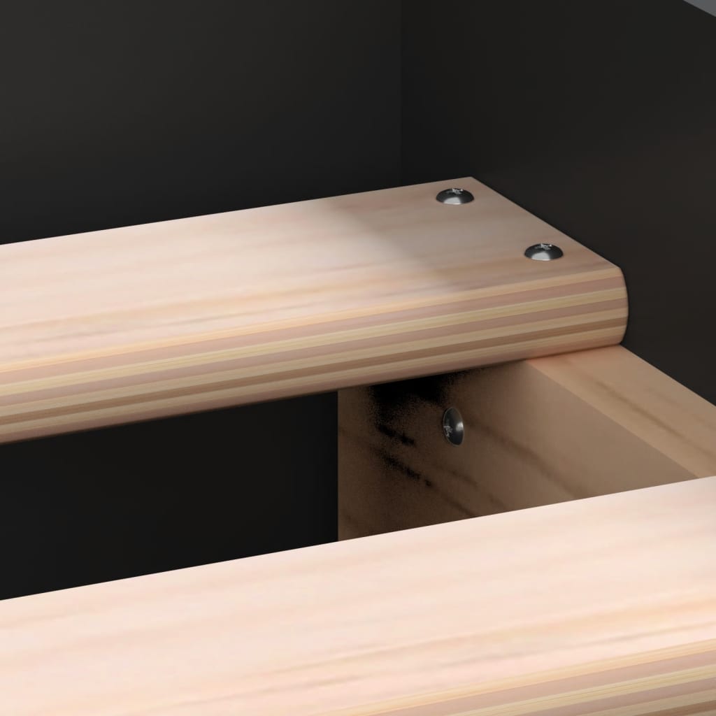 Bedframe met hoofd- en voeteneinde zwart 100x200 cm is nu te koop bij PeponiXL, paradijselijk wonen!