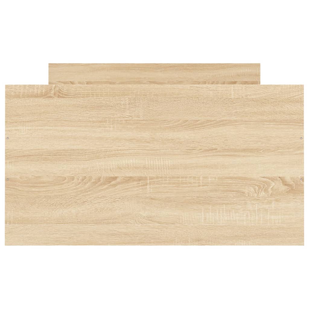 Bedframe met hoofd- en voeteneinde sonoma eikenkleur 100x200 cm is nu te koop bij PeponiXL, paradijselijk wonen!
