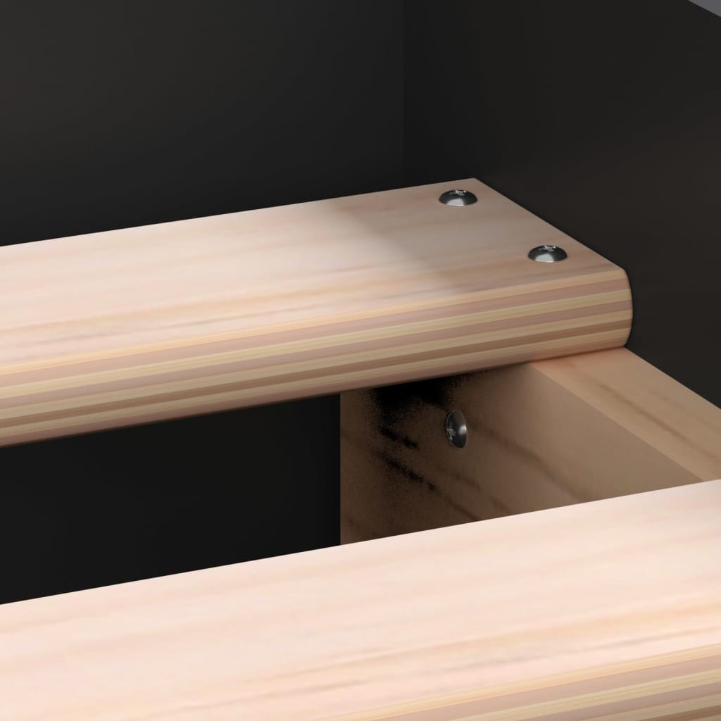 Bedframe met hoofd- en voeteneinde zwart 90x200 cm is nu te koop bij PeponiXL, paradijselijk wonen!