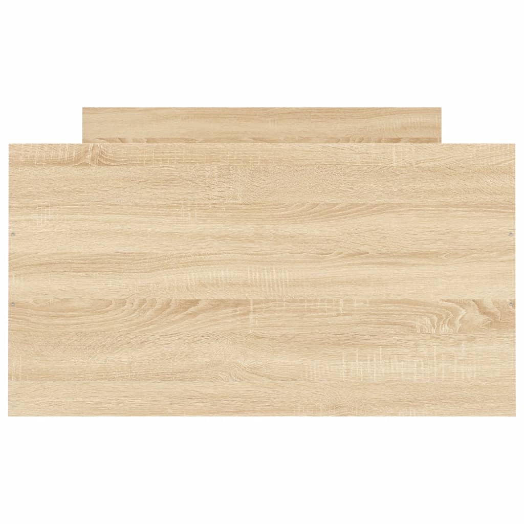Bedframe met hoofd- en voeteneinde sonoma eikenkleur 90x200 cm is nu te koop bij PeponiXL, paradijselijk wonen!