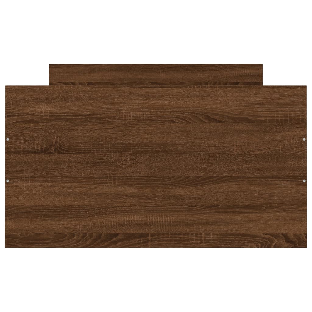 Bedframe met hoofd- en voeteneinde bruin eikenkleur 90x200 cm is nu te koop bij PeponiXL, paradijselijk wonen!