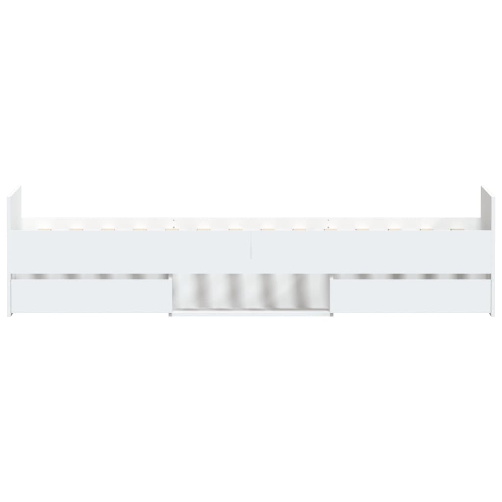 Bedframe met hoofd- en voeteneinde wit 90x190 cm is nu te koop bij PeponiXL, paradijselijk wonen!