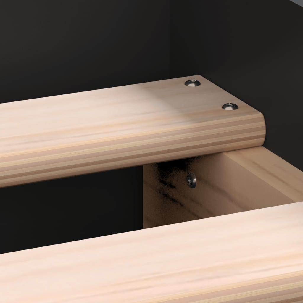 Bedframe met hoofd- en voeteneinde zwart 90x190 cm is nu te koop bij PeponiXL, paradijselijk wonen!