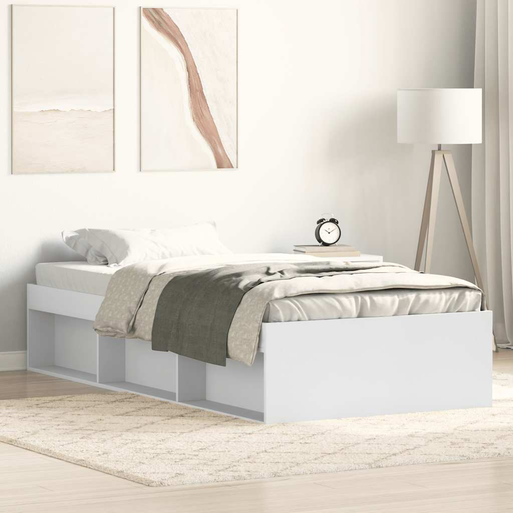 Bedframe wit 90x200 cm is nu te koop bij PeponiXL, paradijselijk wonen!