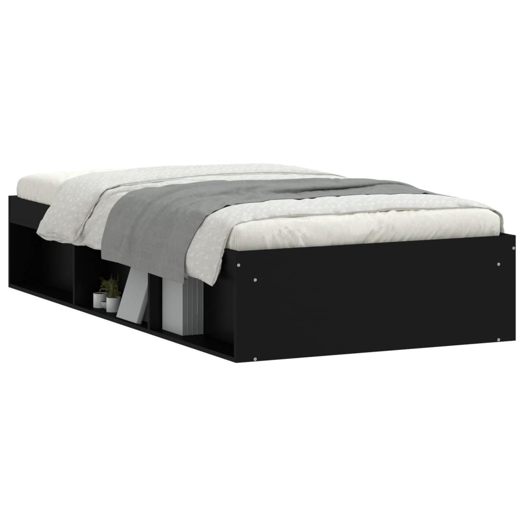 Bedframe zwart 90x200 cm is nu te koop bij PeponiXL, paradijselijk wonen!