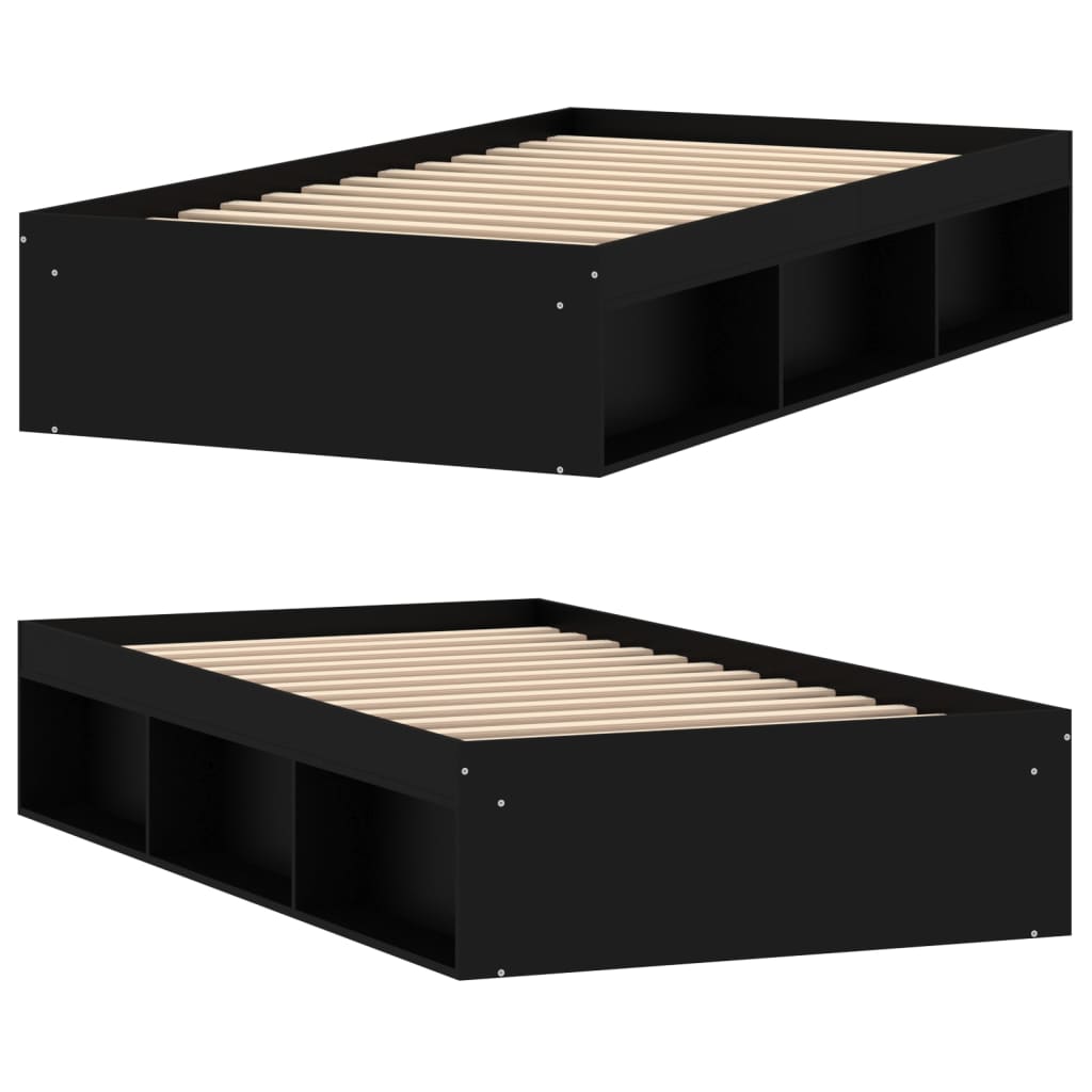 Bedframe zwart 90x200 cm is nu te koop bij PeponiXL, paradijselijk wonen!